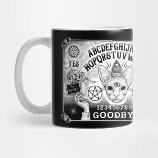 Ouija Board Spiritual Sphynx Cat Mug